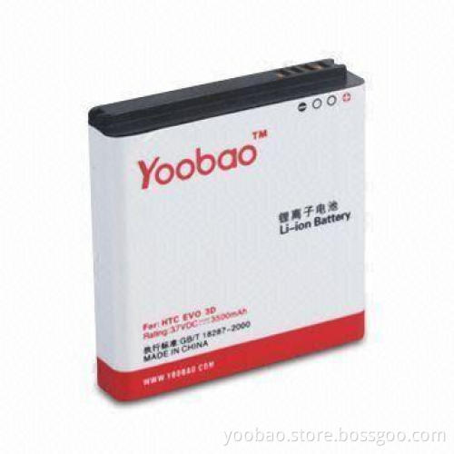 3,500mAh Mobile Phone Extented Battery, Suitable for HTC EVO 3D, Available in Li-ion Type